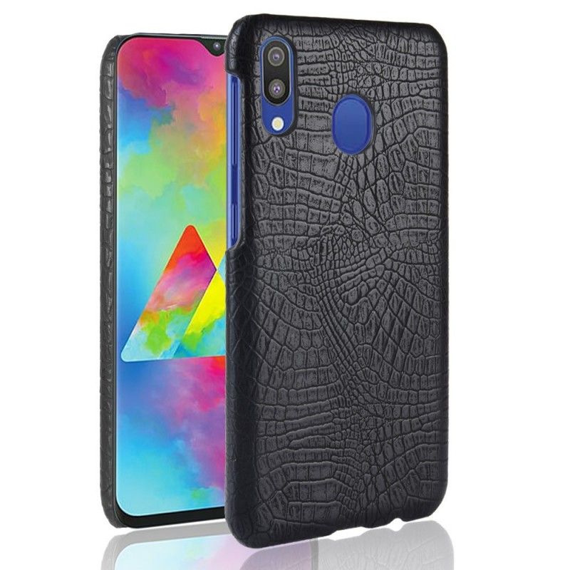 Hoesje Samsung Galaxy A40 Wit Zwart Krokodillenhuideffect