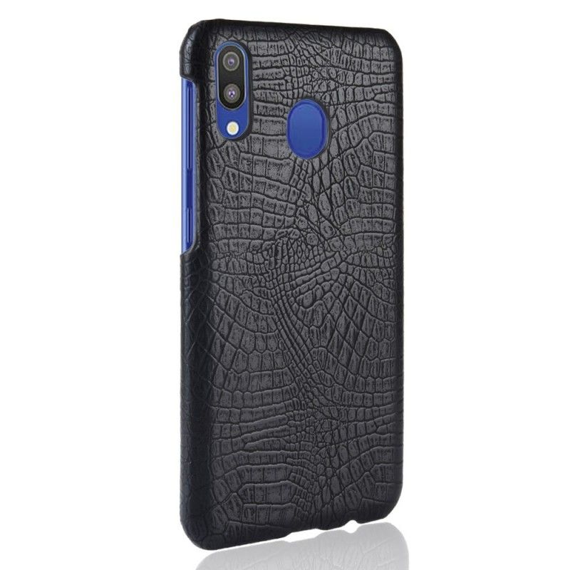 Hoesje Samsung Galaxy A40 Wit Zwart Krokodillenhuideffect