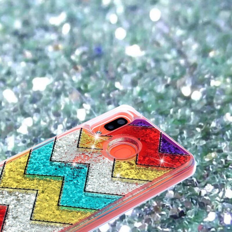 Hoesje Samsung Galaxy A40 Zigzag Pailletten