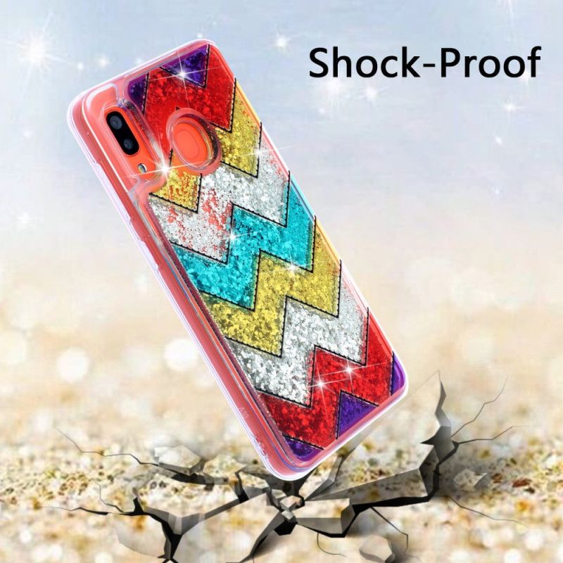 Hoesje Samsung Galaxy A40 Zigzag Pailletten