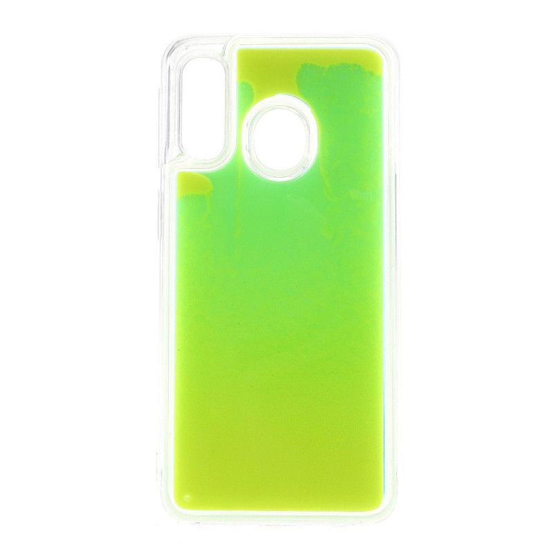 Hoesje voor Samsung Galaxy A40 Appelgroen Paars Fluorescerend