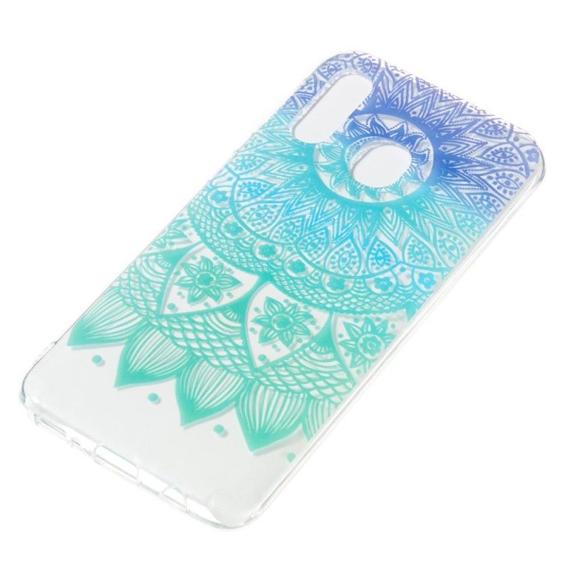 Hoesje voor Samsung Galaxy A40 Transparant Blauwe Mandala