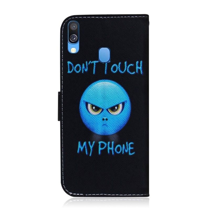 Leren Hoesje voor Samsung Galaxy A40 Emoji-Telefoon