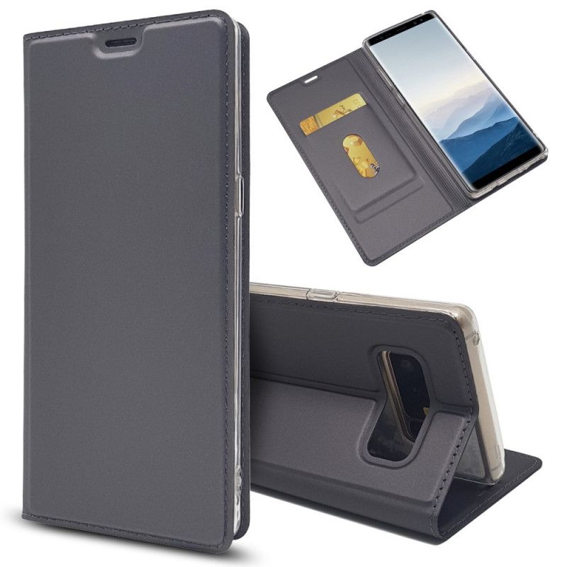 Folio-hoesje Samsung Galaxy Note 8 Goud Zwart Premium Leereffect
