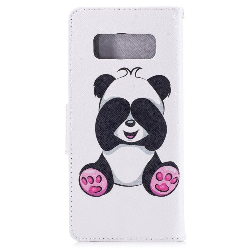 Leren Hoesje voor Samsung Galaxy Note 8 Leuke Panda