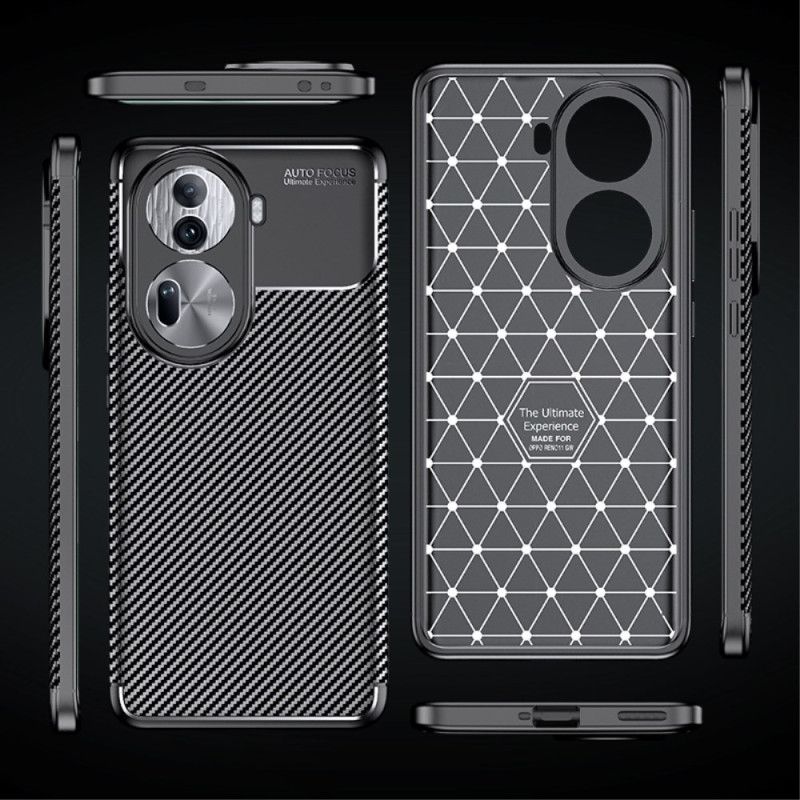 Case Hoesje Oppo Reno 11 5g Telefoonhoesje Flexibele Koolstofvezel