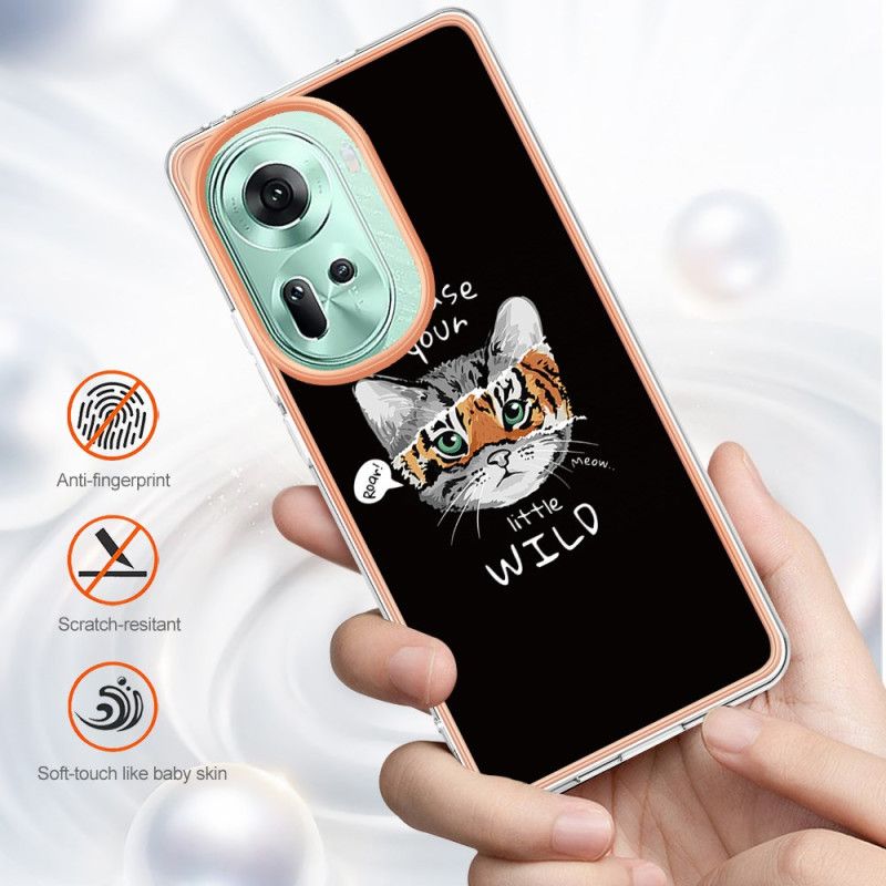 Case Hoesje Oppo Reno 11 5g Telefoonhoesje Kat En Tijger