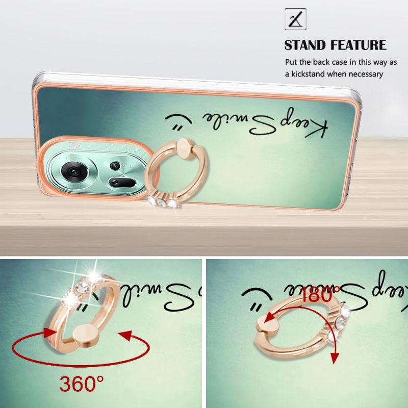 Case Hoesje Oppo Reno 11 5g Telefoonhoesje Keep Smile-ringhouder