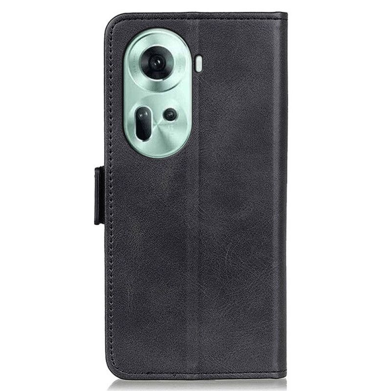 Folio-hoesje Oppo Reno 11 5g Telefoonhoesje Klassieke Dubbele Sluiting