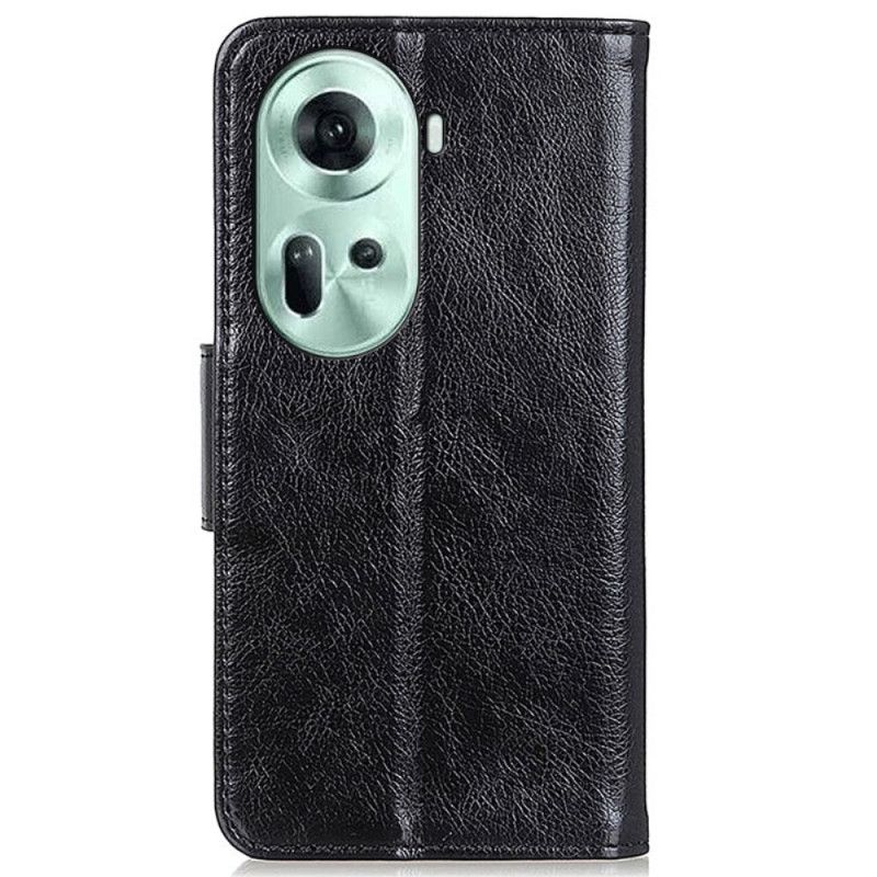 Folio-hoesje Oppo Reno 11 5g Telefoonhoesje Nappatextuur