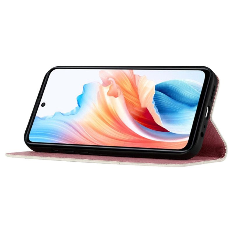 Folio-hoesje Oppo Reno 11 5g Telefoonhoesje Roze Vlinders