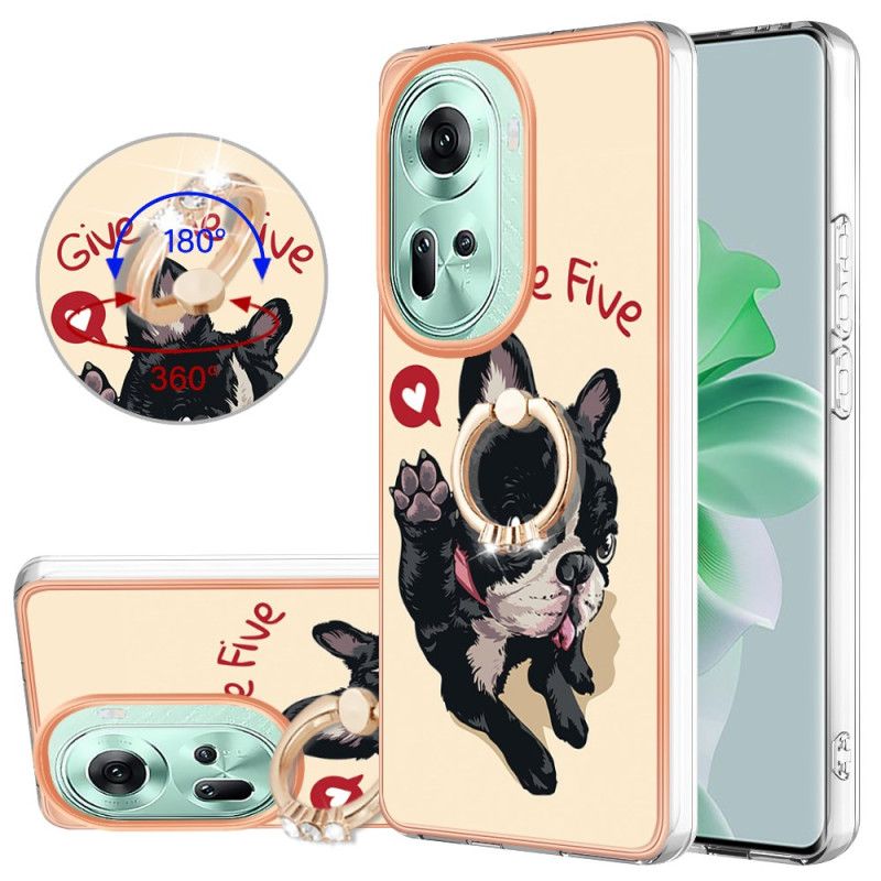 Hoesje Voor Oppo Reno 11 5g Hond Geef Me Vijf