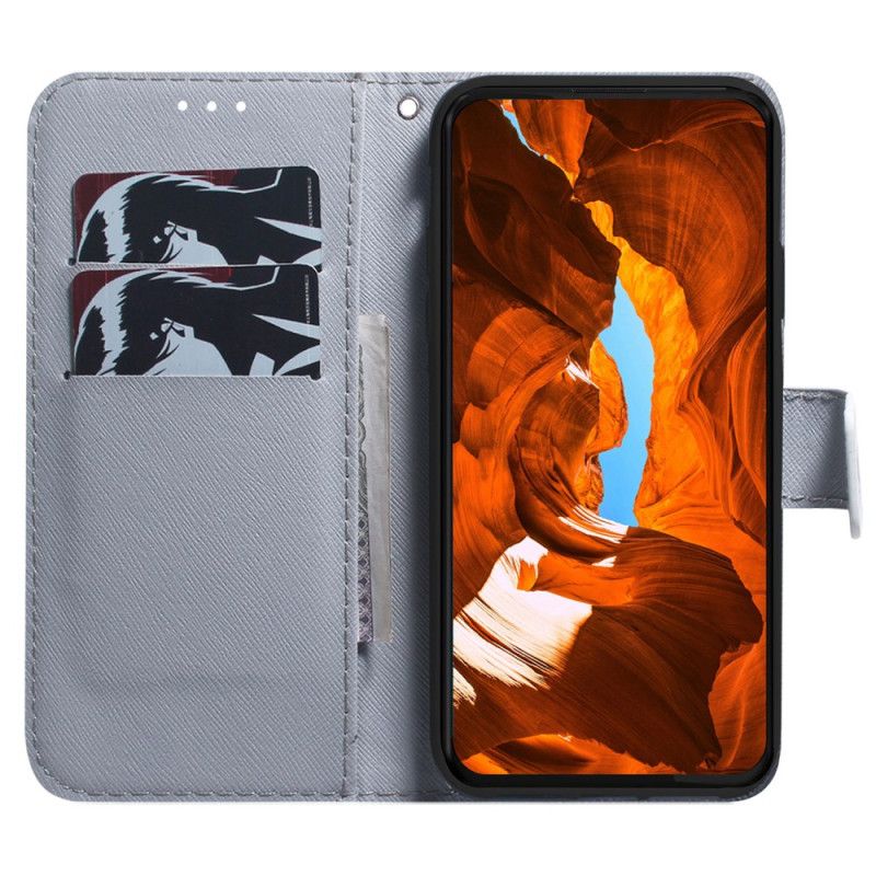 Leren Hoesje Oppo Reno 11 5g Wolvenaquarel Bescherming Hoesje