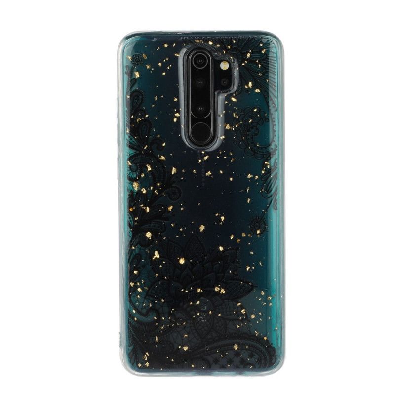 Case Hoesje Xiaomi Redmi Note 8 Pro Telefoonhoesje Bloemen Van Kant En Lovertjes