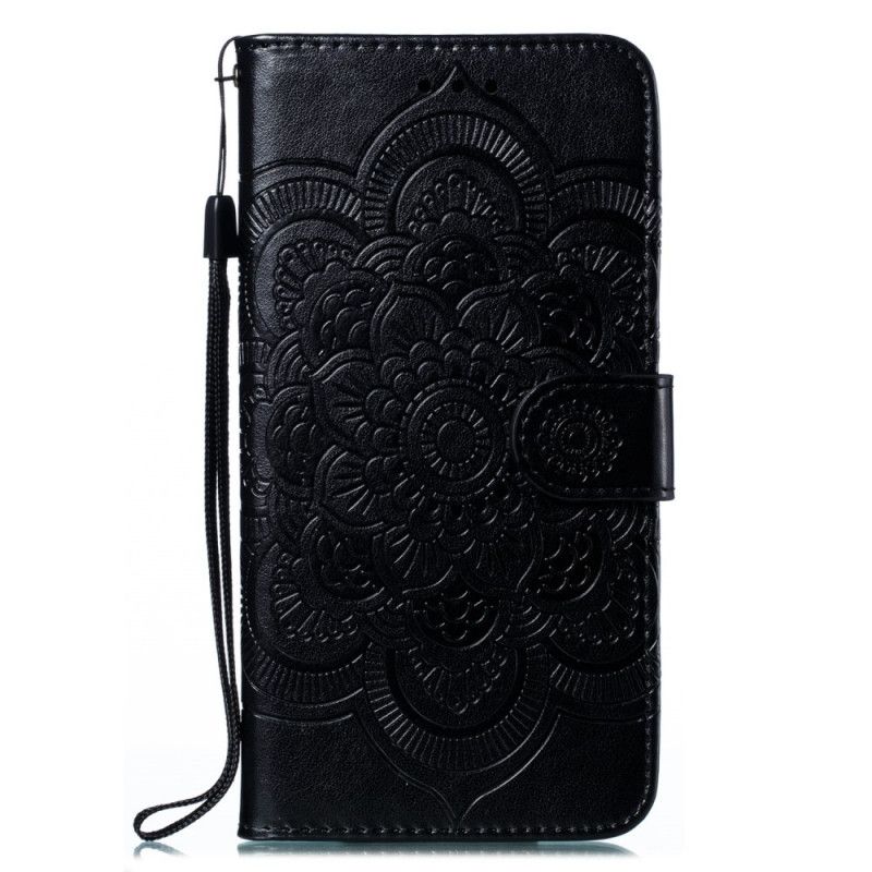 Cover Folio-hoesje Xiaomi Redmi Note 8 Pro Grijs Zwart Telefoonhoesje Hele Mandala