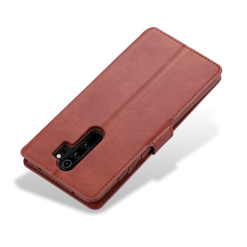 Cover Folio-hoesje Xiaomi Redmi Note 8 Pro Grijs Zwart Telefoonhoesje Leereffect Azns