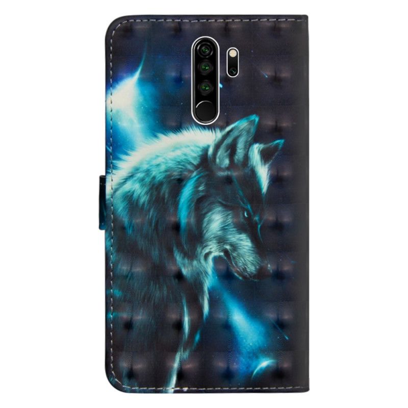 Cover Folio-hoesje Xiaomi Redmi Note 8 Pro Telefoonhoesje Majestueuze Wolf