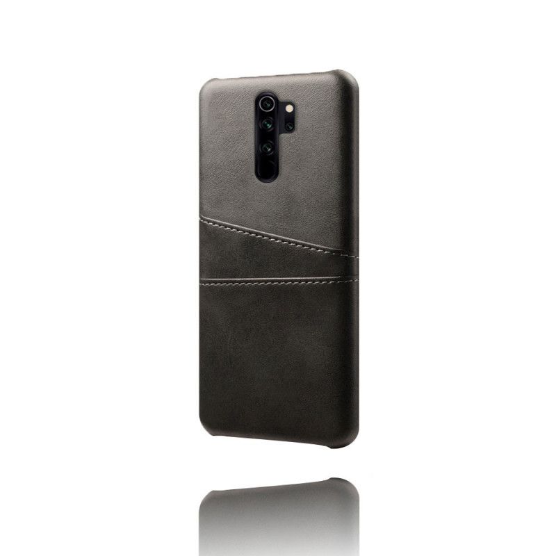 Cover Hoesje Xiaomi Redmi Note 8 Pro Koffie Zwart Telefoonhoesje Dubbele Kaarthouder