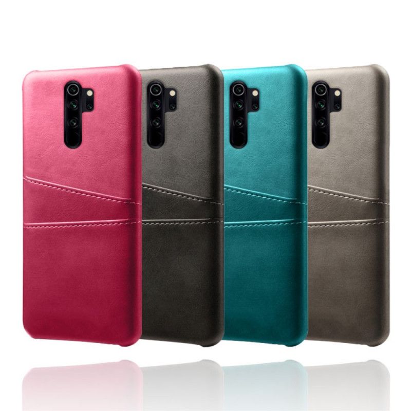 Cover Hoesje Xiaomi Redmi Note 8 Pro Koffie Zwart Telefoonhoesje Dubbele Kaarthouder