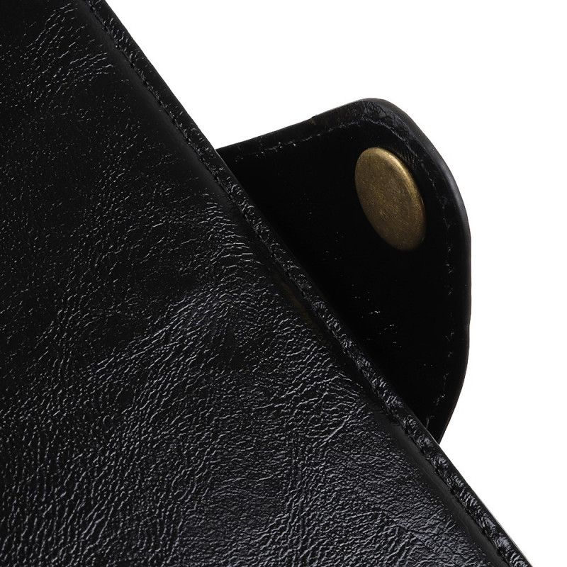 Flip Case Leren Xiaomi Redmi Note 8 Pro Knoop Van Imitatieleer