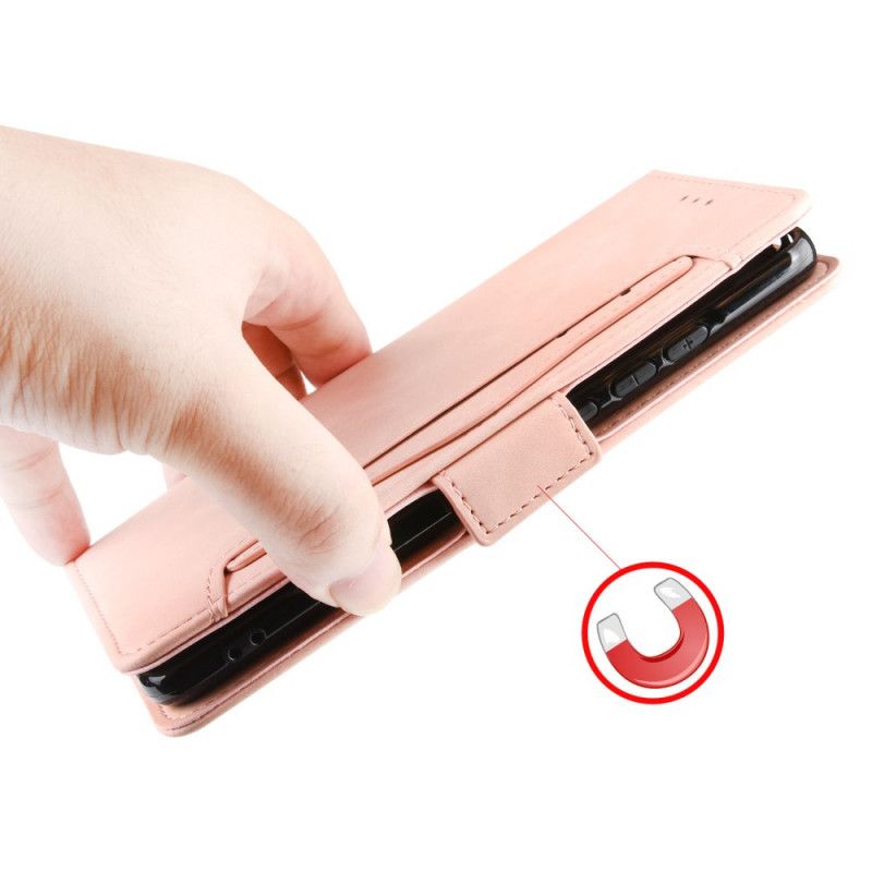 Flip Case Leren Xiaomi Redmi Note 8 Pro Rood Zwart Eersteklas Multikaart