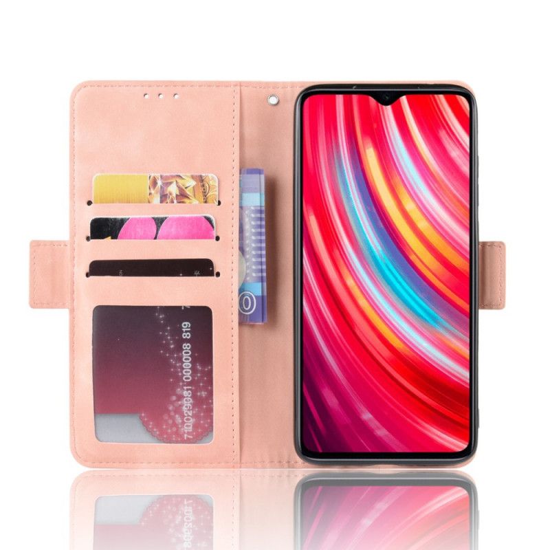 Flip Case Leren Xiaomi Redmi Note 8 Pro Rood Zwart Eersteklas Multikaart