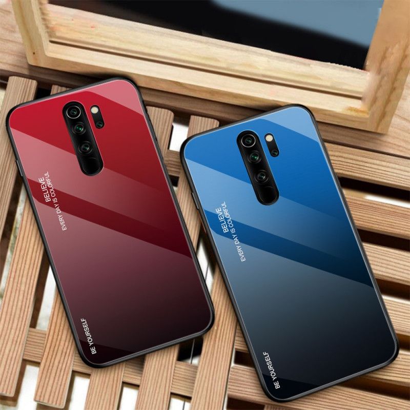 Hoesje voor Xiaomi Redmi Note 8 Pro Magenta Rood Gegalvaniseerde Kleur