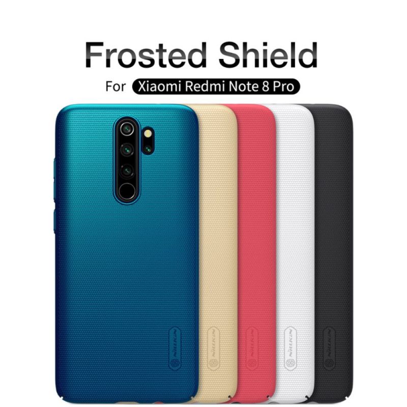 Hoesje Xiaomi Redmi Note 8 Pro Cyaan Zwart Stijve Frosted Nillkin