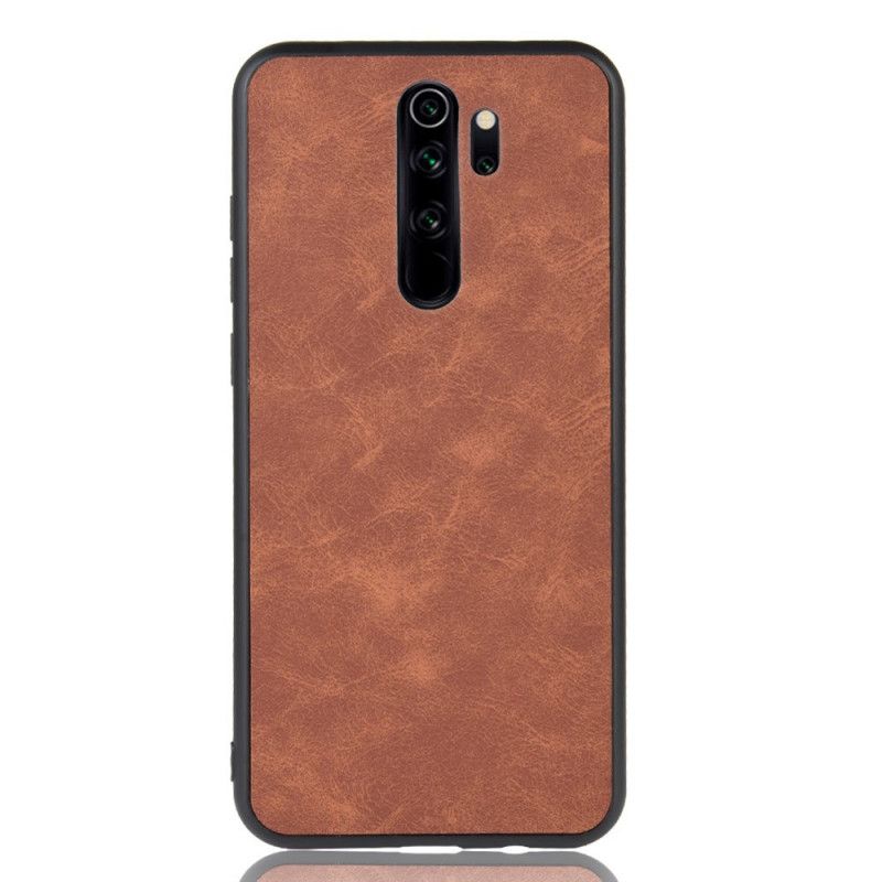 Hoesje Xiaomi Redmi Note 8 Pro Donkerblauw Zwart Vintage Look Leereffect