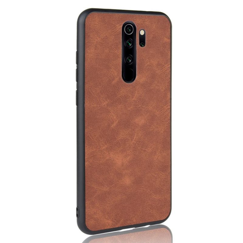 Hoesje Xiaomi Redmi Note 8 Pro Donkerblauw Zwart Vintage Look Leereffect