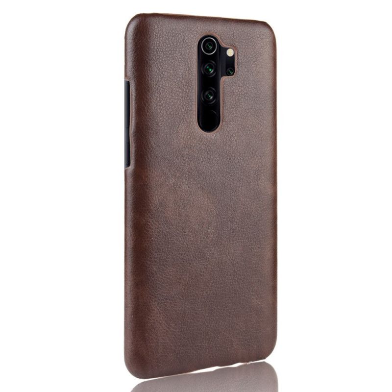 Hoesje Xiaomi Redmi Note 8 Pro Grijs Zwart Prestatie Lychee Leereffect