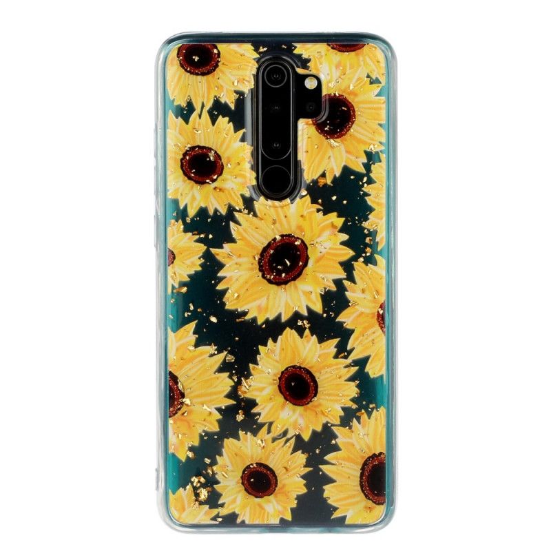 Hoesje Xiaomi Redmi Note 8 Pro Meerdere Zonnebloemen