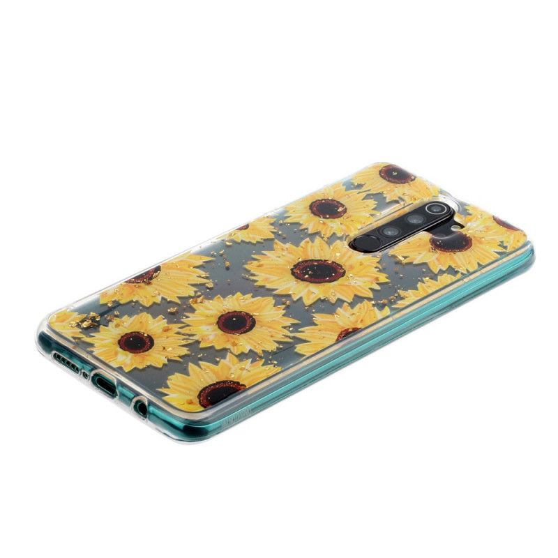 Hoesje Xiaomi Redmi Note 8 Pro Meerdere Zonnebloemen