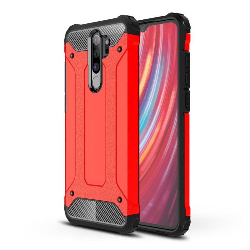 Hoesje Xiaomi Redmi Note 8 Pro Rood Zwart Overlevende