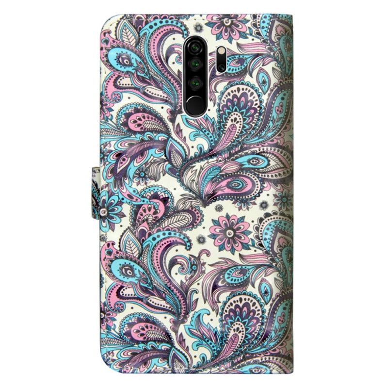 Leren Hoesje voor Xiaomi Redmi Note 8 Pro Bloemen Met Een Patroon