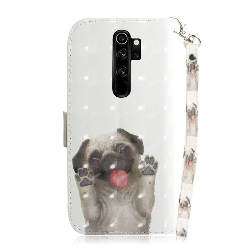 Leren Hoesje voor Xiaomi Redmi Note 8 Pro Hou Van Mijn Hond Met String