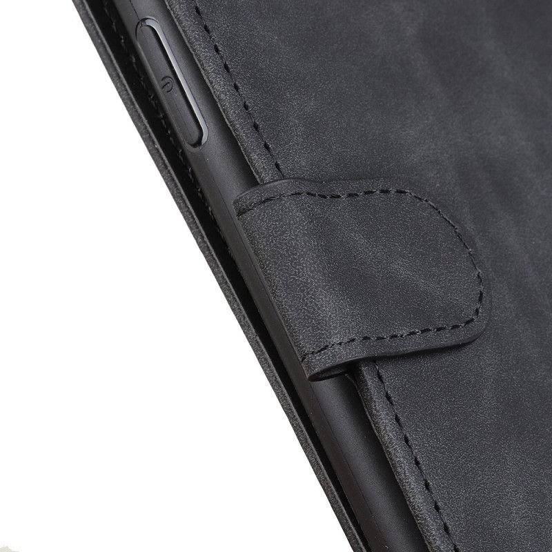 Leren Hoesje voor Xiaomi Redmi Note 8 Pro Rood Zwart Vintage Khazneh Leereffect Mat