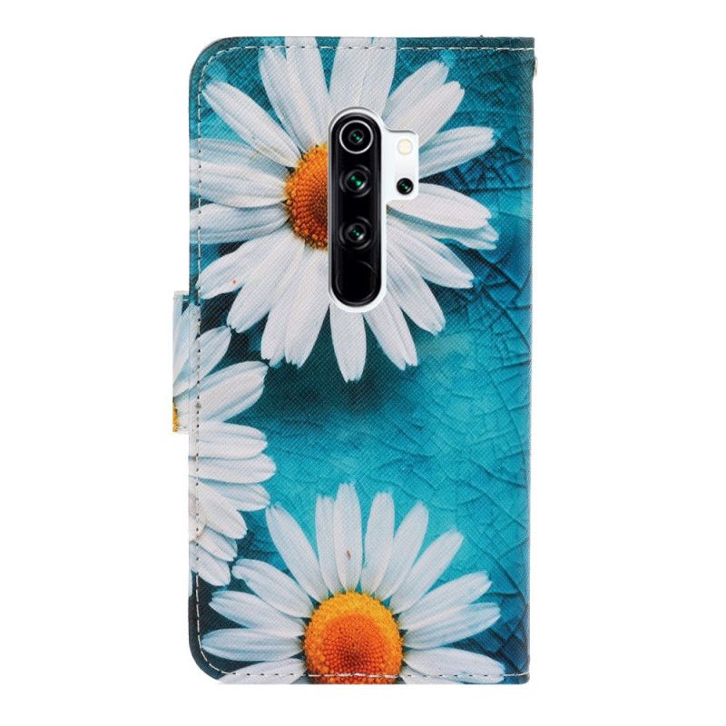 Leren Hoesje voor Xiaomi Redmi Note 8 Pro String Madeliefjes