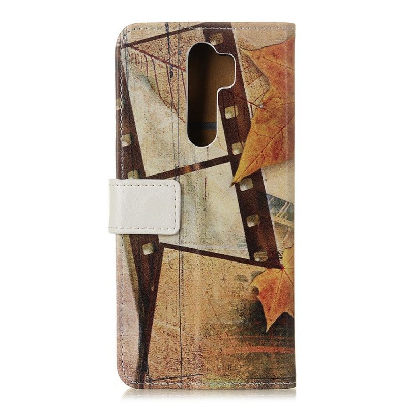 Leren Hoesje Xiaomi Redmi Note 8 Pro Eiffeltoren In De Herfst