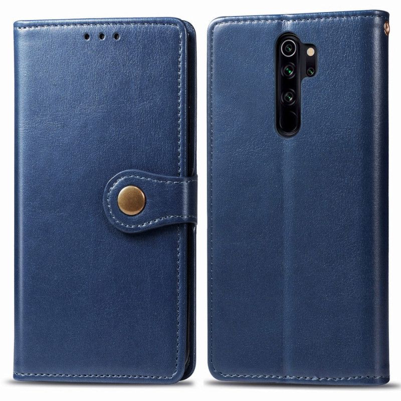 Leren Hoesje Xiaomi Redmi Note 8 Pro Groen Rood Kunstleer En Vintage Sluiting