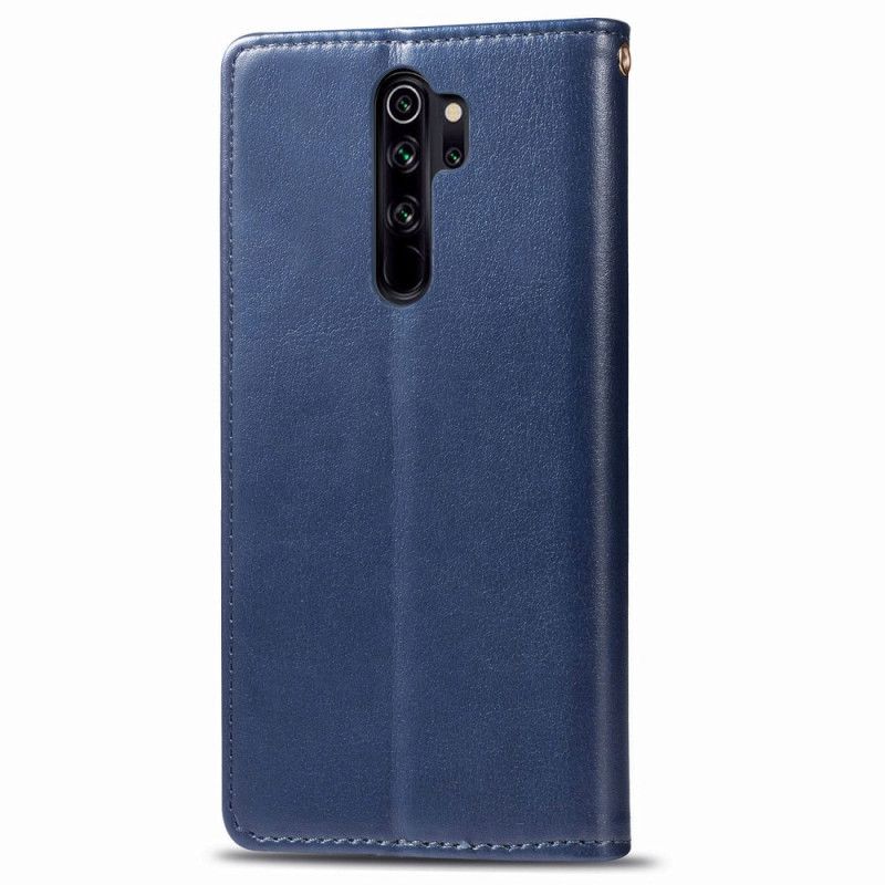 Leren Hoesje Xiaomi Redmi Note 8 Pro Groen Rood Kunstleer En Vintage Sluiting