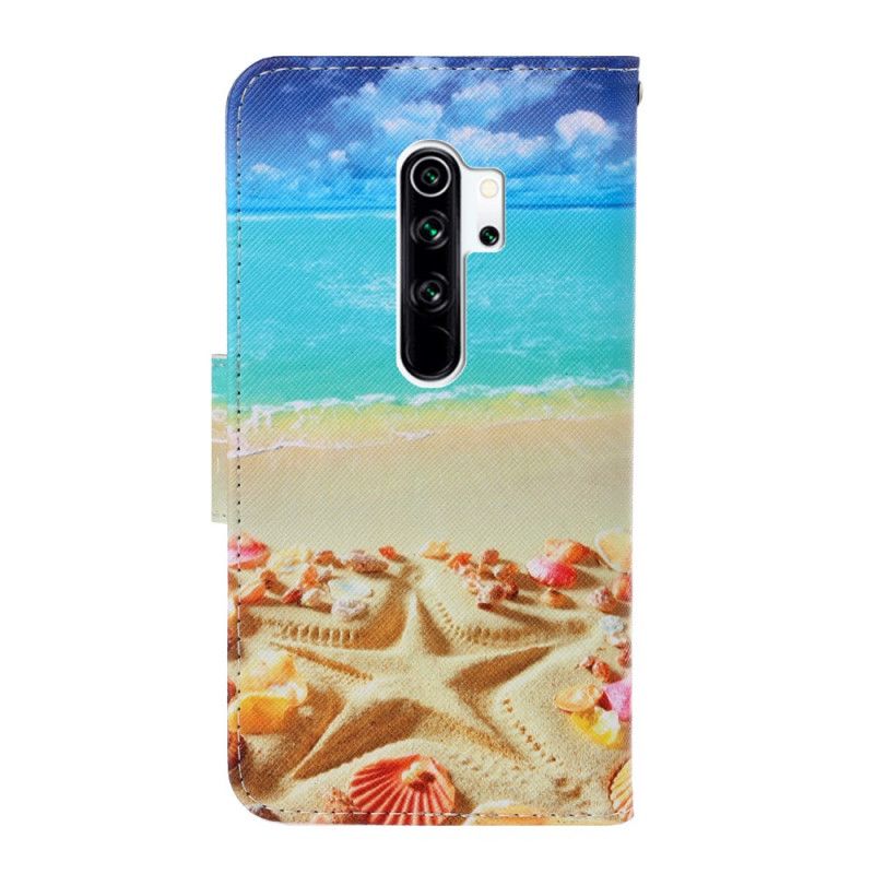 Leren Hoesje Xiaomi Redmi Note 8 Pro Riem Strand