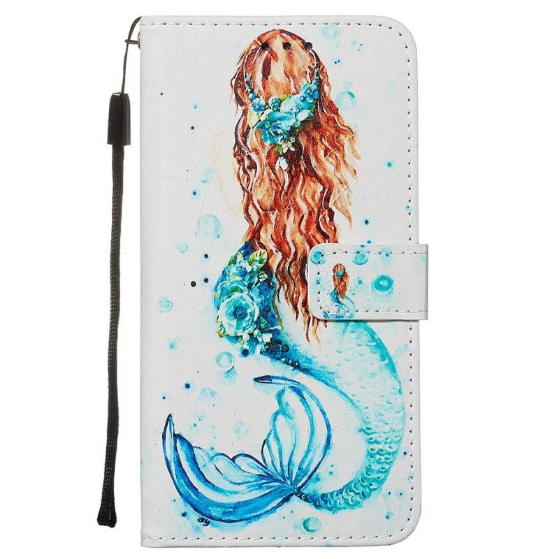 Leren Hoesje Xiaomi Redmi Note 8 Pro String Zeemeermin Mijmeringen