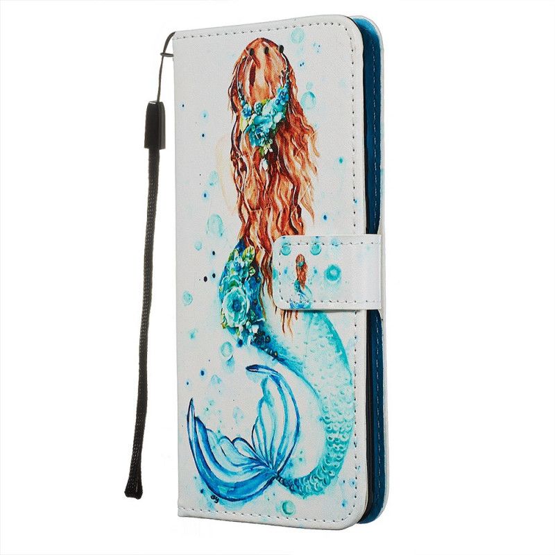 Leren Hoesje Xiaomi Redmi Note 8 Pro String Zeemeermin Mijmeringen