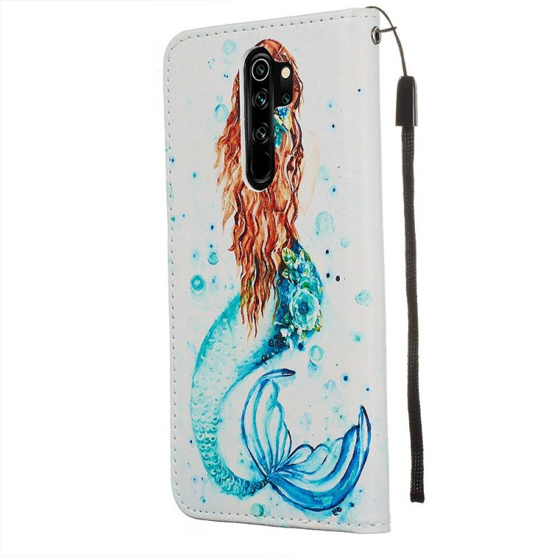 Leren Hoesje Xiaomi Redmi Note 8 Pro String Zeemeermin Mijmeringen