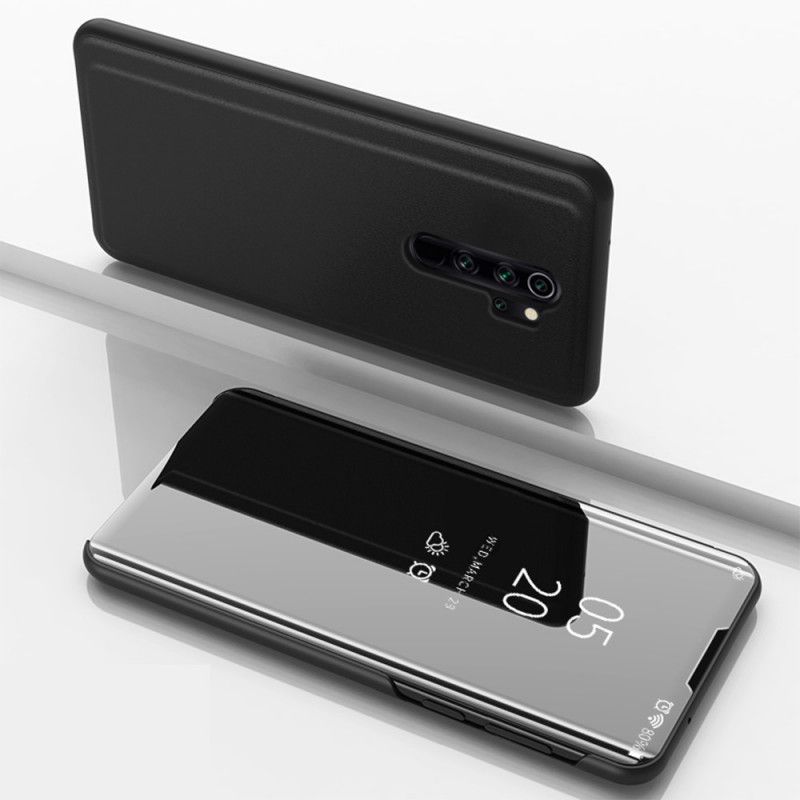 Zichtafdekking Xiaomi Redmi Note 8 Pro Wit Zwart Spiegel En Kunstleer