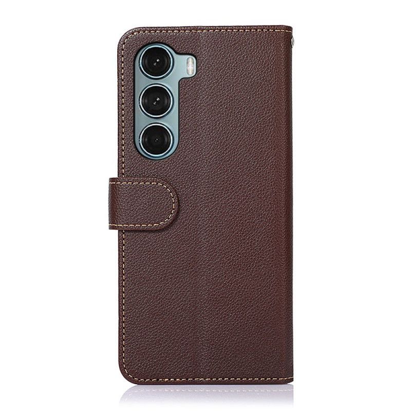 Folio-hoesje Moto G200 5g Telefoonhoesje Lychee-stijl Rfid Khazneh