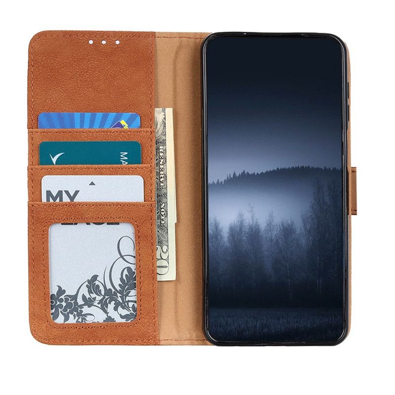 Leren Hoesje Voor Moto G200 5g Khazneh Retro Splitleer