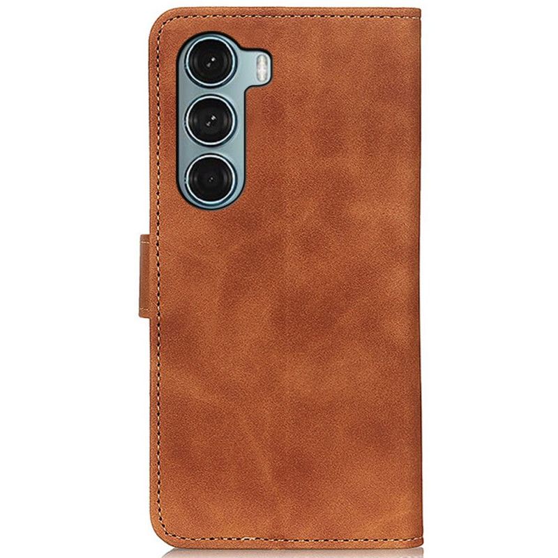 Leren Hoesje Voor Moto G200 5g Vintage Khazneh Leereffect