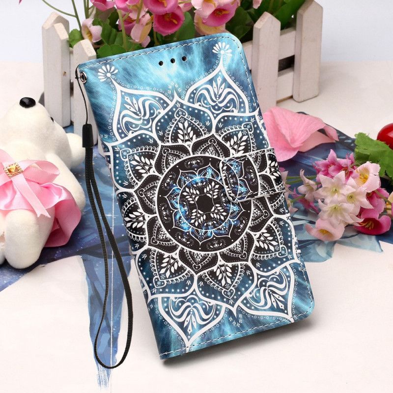 Bescherming Hoesje Xiaomi Redmi 9A Telefoonhoesje Zwarte String Mandala